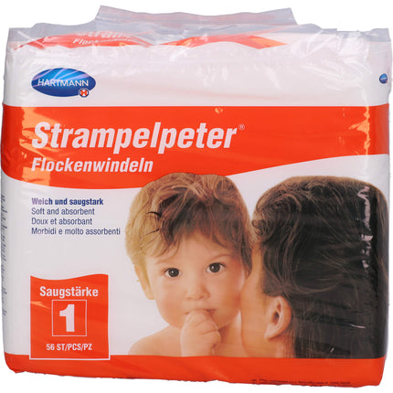 STRAMPELPETER Flockenwindeln Saugstärke 1