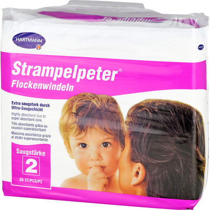 STRAMPELPETER Flockenwindeln Saugstärke 2