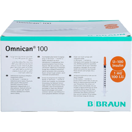 OMNICAN Insulinspr.1 ml U100 m.Kan.0,30x8 mm einz.