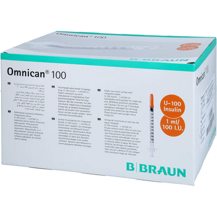 OMNICAN Insulinspr.1 ml U100 m.Kan.0,30x8 mm einz.