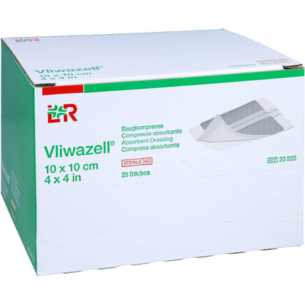 VLIWAZELL Saugkompressen steril 10x10 cm