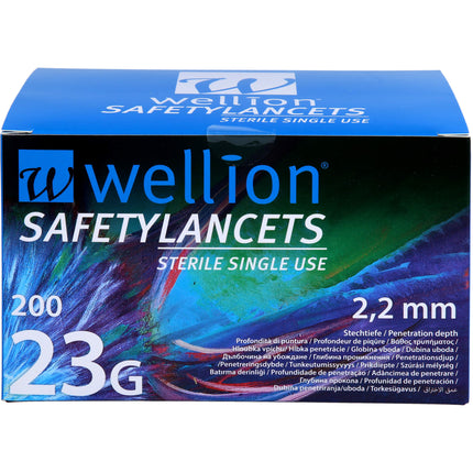 WELLION Safetylancets 23 G Sicherheitseinmallanz.