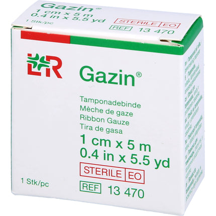 MULLBINDEN z.Tamponade steril 1 cmx5 m