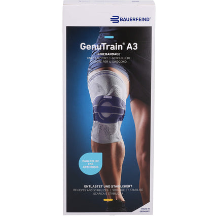 GENUTRAIN A3 Kniebandage links Gr.2 titan