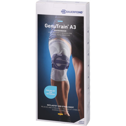GENUTRAIN A3 Kniebandage links Gr.2 titan