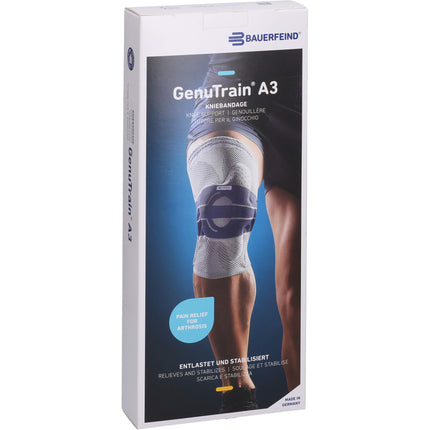 GENUTRAIN A3 Kniebandage links Gr.2 titan