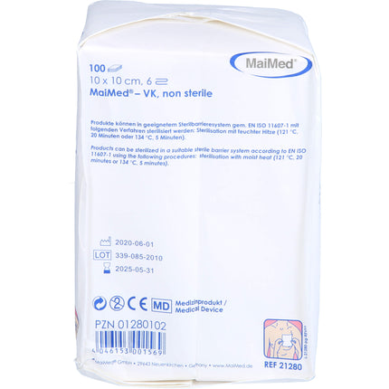 VLIESKOMPRESSEN unsteril 10x10 cm 6fach