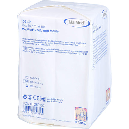 VLIESKOMPRESSEN unsteril 10x10 cm 6fach