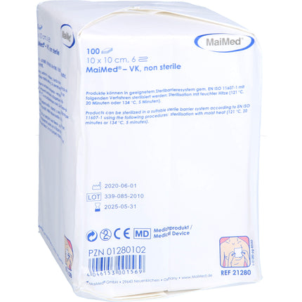 VLIESKOMPRESSEN unsteril 10x10 cm 6fach