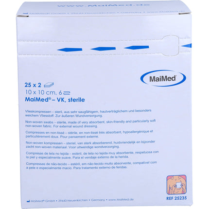 VLIESKOMPRESSEN steril 10x10 cm 6fach