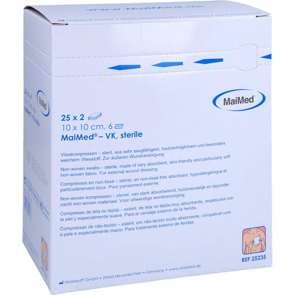 VLIESKOMPRESSEN steril 10x10 cm 6fach