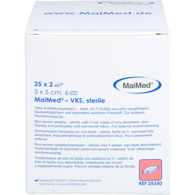 VLIES-SCHLITZKOMPRESSEN steril 5x5 cm 6fach