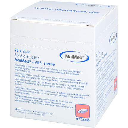 VLIES-SCHLITZKOMPRESSEN steril 5x5 cm 6fach