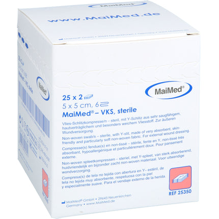 VLIES-SCHLITZKOMPRESSEN steril 5x5 cm 6fach