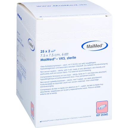 VLIES-SCHLITZKOMPRESSEN steril 7,5x7,5 cm 6fach