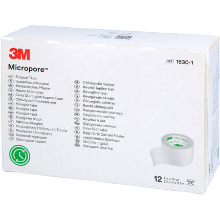 MICROPORE Vliespfl.2,5cmx9,1m weiß 1530-1