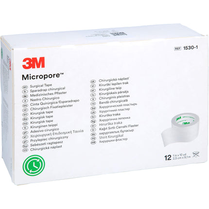 MICROPORE Vliespfl.2,5cmx9,1m weiß 1530-1