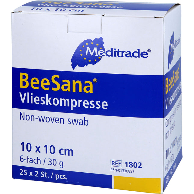 VLIESKOMPRESSEN steril 10x10 cm 6fach