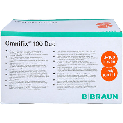 OMNIFIX Duo 100 Insulinspr.1 ml