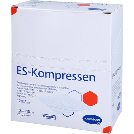ES-KOMPRESSEN steril 10x10 cm 8fach