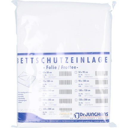 BETTSCHUTZEINLAGE Folie Frottee 100x200 cm
