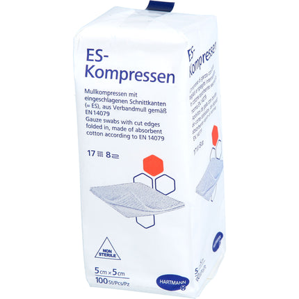 ES-KOMPRESSEN unsteril 5x5 cm 8fach