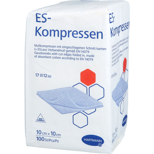 ES-KOMPRESSEN unsteril 10x10 cm 12fach