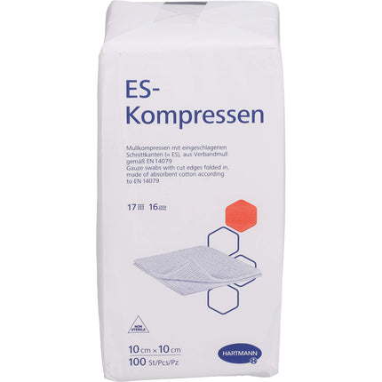 ES-KOMPRESSEN unsteril 10x10 cm 16fach