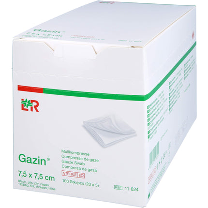 GAZIN Mullkomp.7,5x7,5 cm steril 8fach