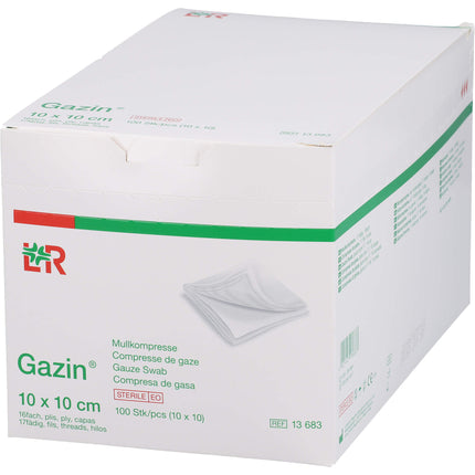 GAZIN Mullkomp.10x10 cm steril 16fach