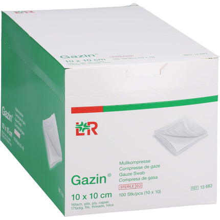 GAZIN Mullkomp.10x10 cm steril 16fach