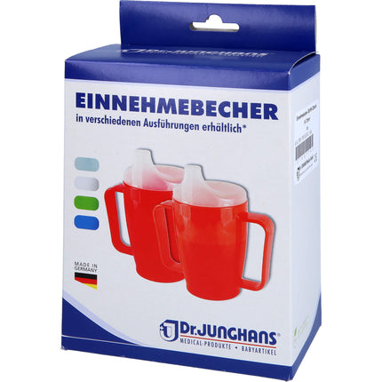 EINNEHMEBECHER m.2 Griffen+2 Deckel 4+12mm blau
