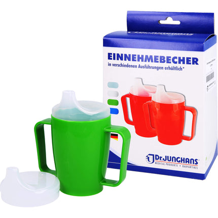 EINNEHMEBECHER m.2 Griffen+2 Deckel 4+12mm grün
