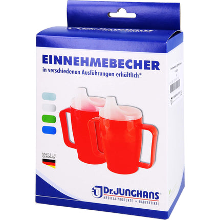 EINNEHMEBECHER m.2 Griffen+2 Deckel 4+12mm grün