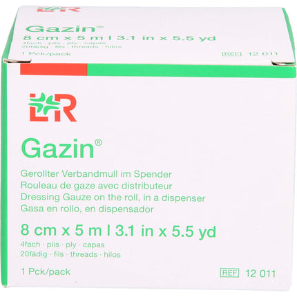 GAZIN Verbandmull 8 cmx5 m 4fach gerollt