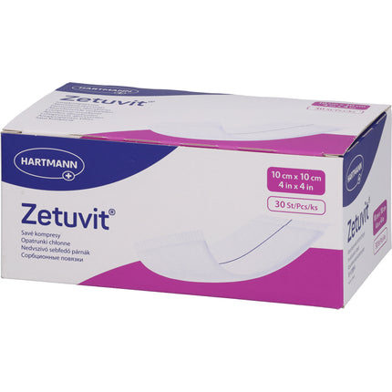 ZETUVIT Saugkompressen unsteril 10x10 cm