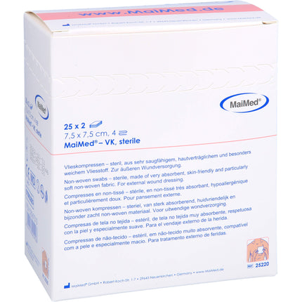 VLIESKOMPRESSEN steril 7,5x7,5 cm