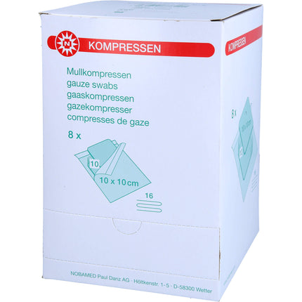 MULLKOMPRESSEN 10x10 cm steril 16fach
