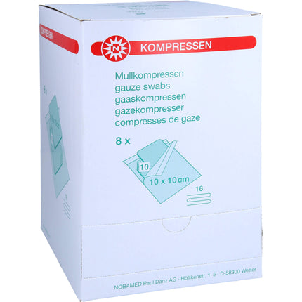 MULLKOMPRESSEN 10x10 cm steril 16fach