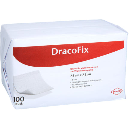 DRACOFIX OP-Kompressen 7,5x7,5 cm unsteril 8fach