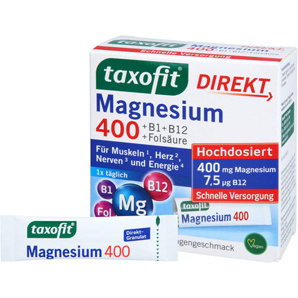 TAXOFIT Magnesium 400+B1+B6+B12+Folsäure 800 Gran.