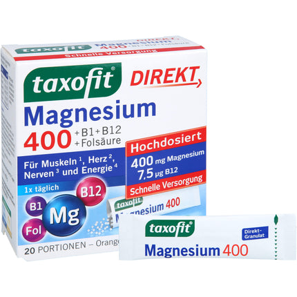 TAXOFIT Magnesium 400+B1+B6+B12+Folsäure 800 Gran.