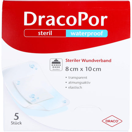 DRACOPOR waterproof Wundverband 8x10 cm steril