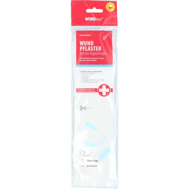 WUNDPFLASTER 6 cmx0,5 m sensitiv hypoallergen