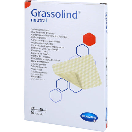 GRASSOLIND Salbenkompressen 7,5x10 cm steril