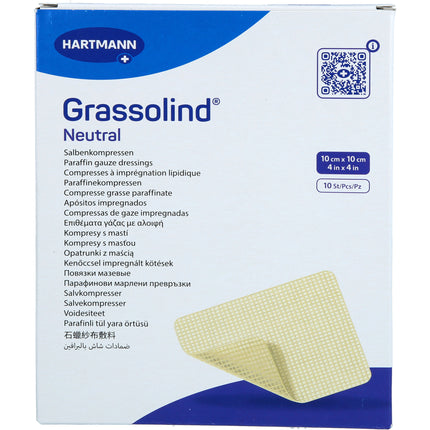 GRASSOLIND Salbenkompressen 10x10 cm steril