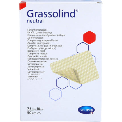 GRASSOLIND Salbenkompressen 7,5x10 cm steril