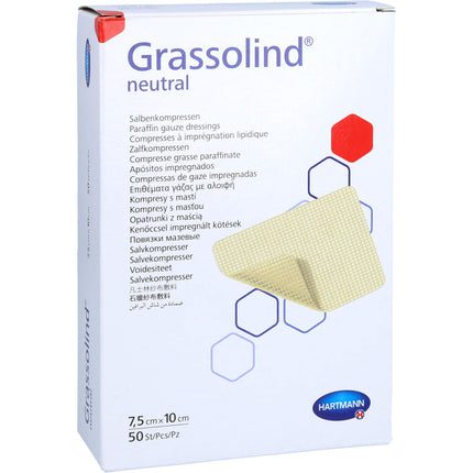 GRASSOLIND Salbenkompressen 7,5x10 cm steril