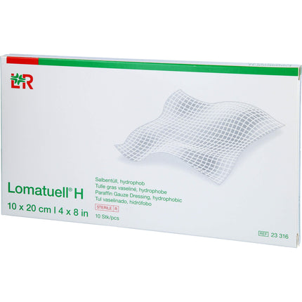LOMATUELL H Salbentüll 10x20 cm steril