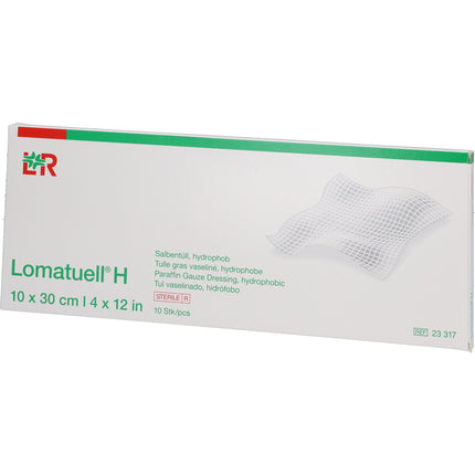 LOMATUELL H Salbentüll 10x30 cm steril